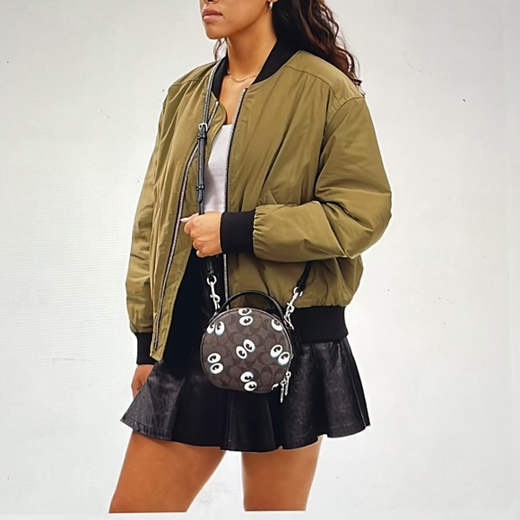 👀 COACH CANTEEN CROSSBODY IN SIGNATURE CANVAS WITH HALLOWEN EYES 👀 NWT 👀 - Picture 14 of 16